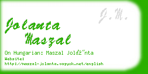 jolanta maszal business card